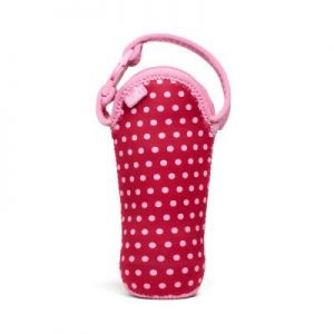 BUILT Bottle Buddy - Termoopakowanie do butelki z uchwytem (Baby Pink Mini Dots)