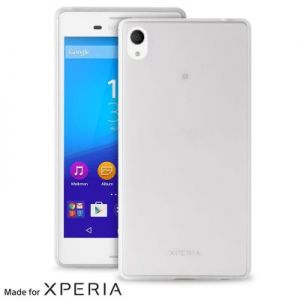 PURO Ultra Slim \"0.3\" Cover - Zestaw etui + folia na ekran Xperia M4 AQUA (półprzezroczy