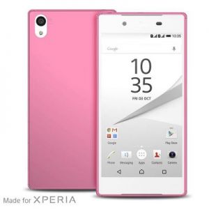 PURO Ultra Slim \"0.3\" Cover - Zestaw etui + folia na ekran Sony Xperia Z5 (różowy)